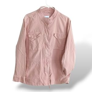Sonoma Pastel Pink Utility Jacket Chore Coat Western Lightweight Military Zip Up